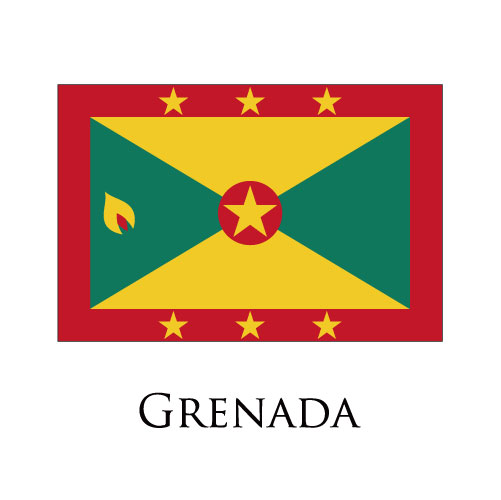 Grenada flag logo cricut iron on